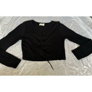 Urban nation black lace up long sleeved shirt XL